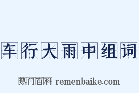 车行大雨中组词是什么意思的图片